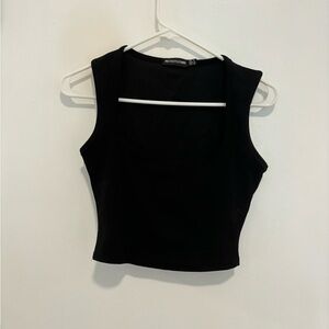 Black Square neck Going Out Top